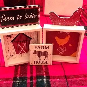 Farmhouse decor with magnet 3 piece